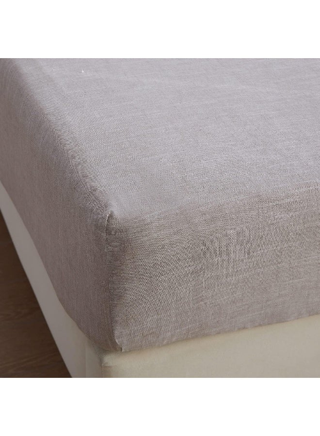 HOMICIA Stonewashed Cotton/Linen Sheets Set King, 4 PC Breathable and Skin-Friendly Bedding Set - Image 3